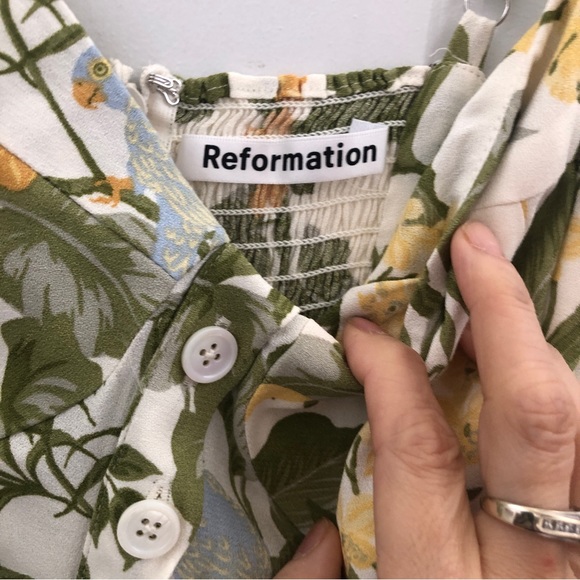 REFORMATION Rianne Sleeveless Midi Summer Dress in Tropics- NWT size 10 - Picture 13 of 13